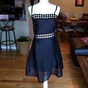 Black Soprano Illusion Dress  M